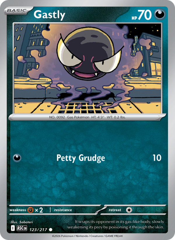 123 [ASC] Gastly (Reverse Holo - Dusk Ball) - Common