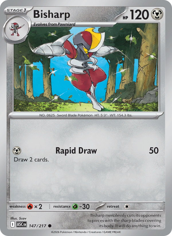 147 [ASC] Bisharp (Reverse Holo - Quick Ball) - Common