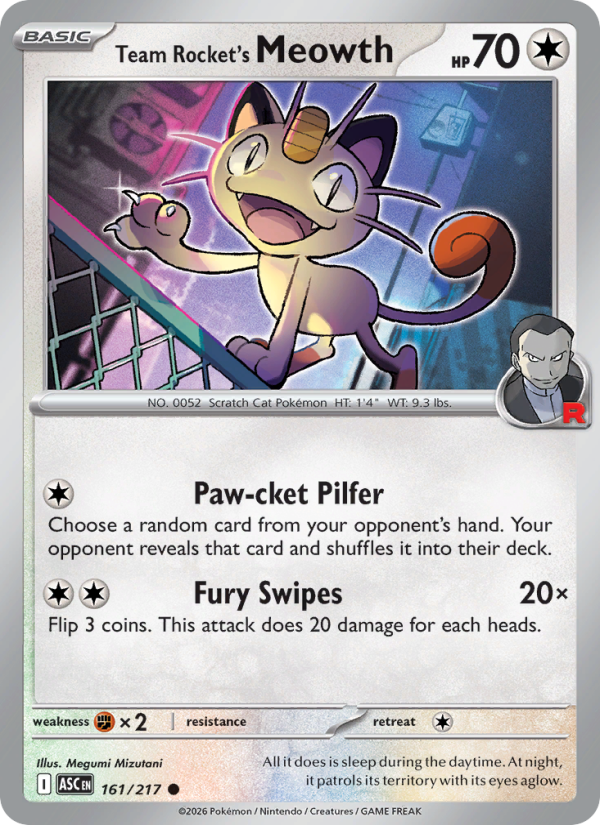 161 [ASC] Team Rocket's Meowth -