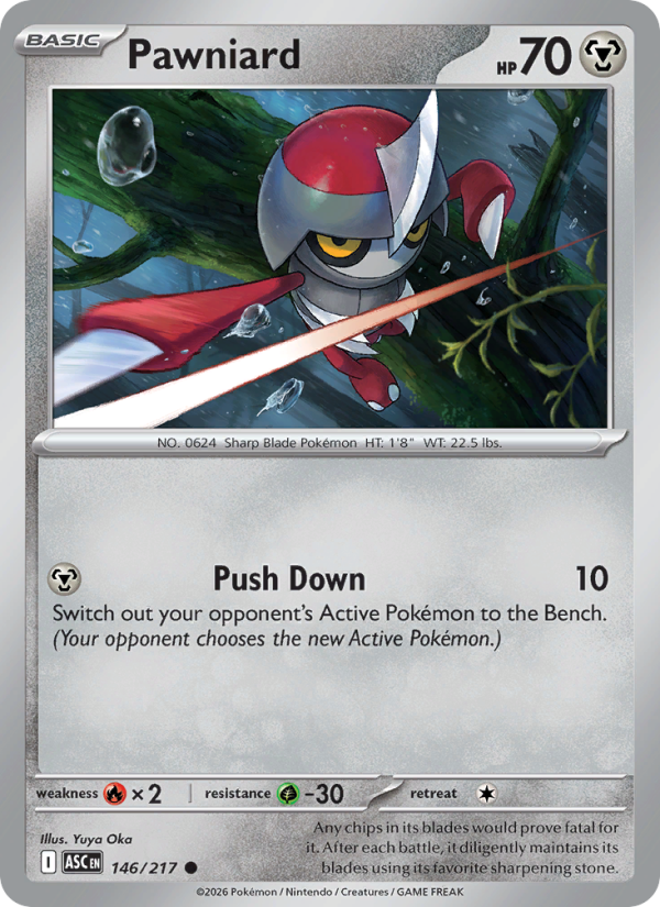 146 [ASC] Pawniard (Reverse Holo - Energy) - Common