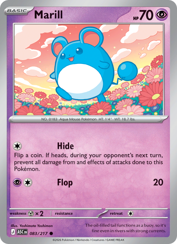 083 [ASC] Marill (Reverse Holo - Friend Ball) - Common