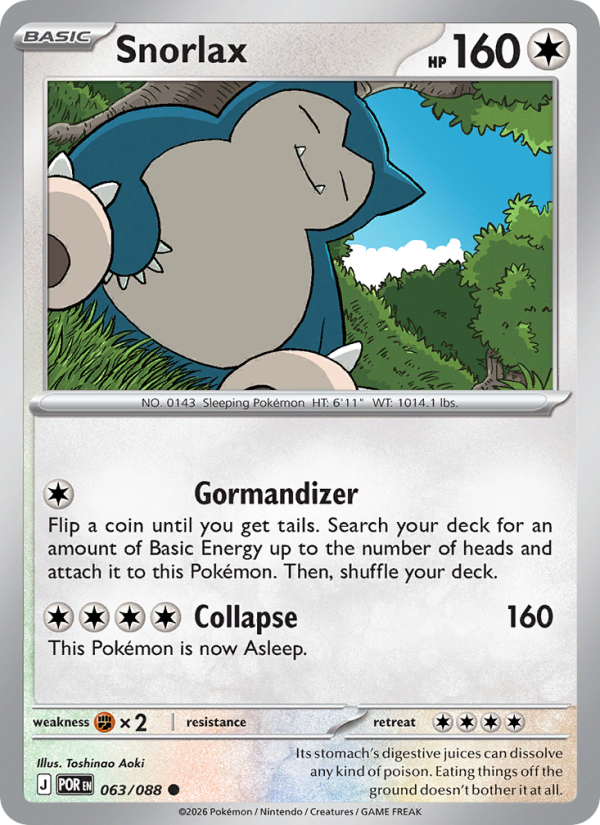 063 [POR] Snorlax (Reverse Holo) - Common