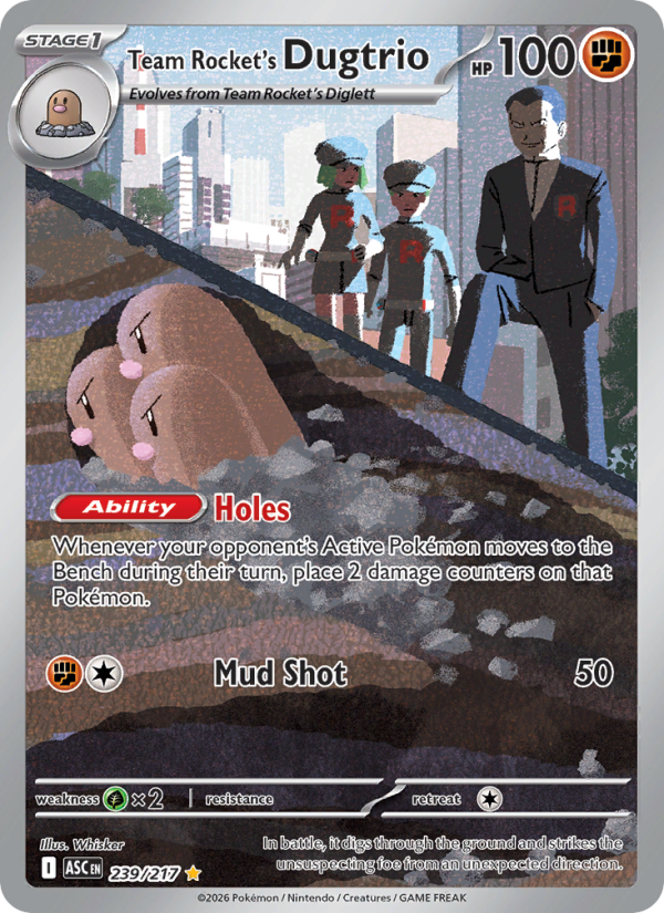 239 [ASC] Team Rocket's Dugtrio -