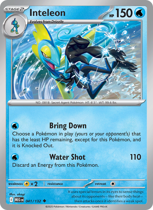 041 [MEG] Inteleon (Reverse Holo) - Uncommon
