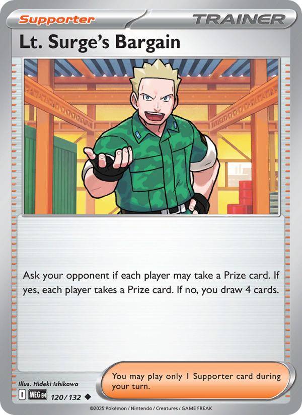 120 [MEG] Lt. Surge's Bargain (Reverse Holo) - Uncommon