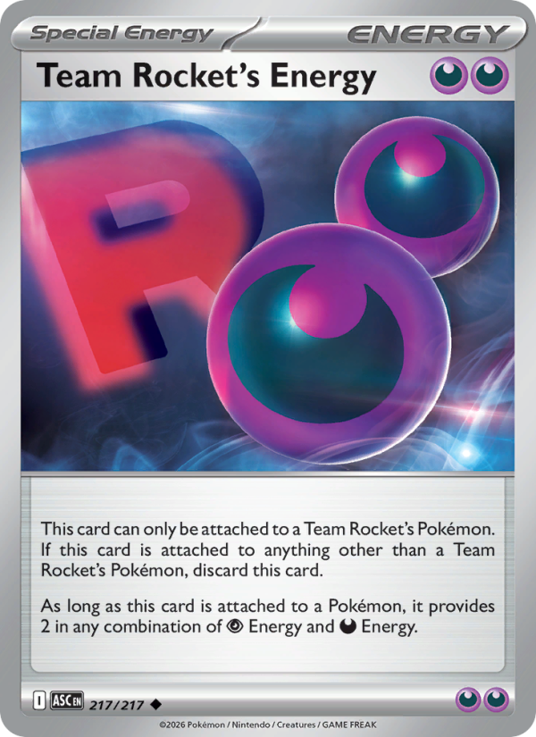 217 [ASC] Team Rocket's Energy (Reverse Holo) - Uncommon