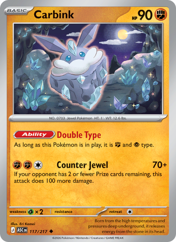 117 [ASC] Carbink (Reverse Holo - Love Ball) - Uncommon