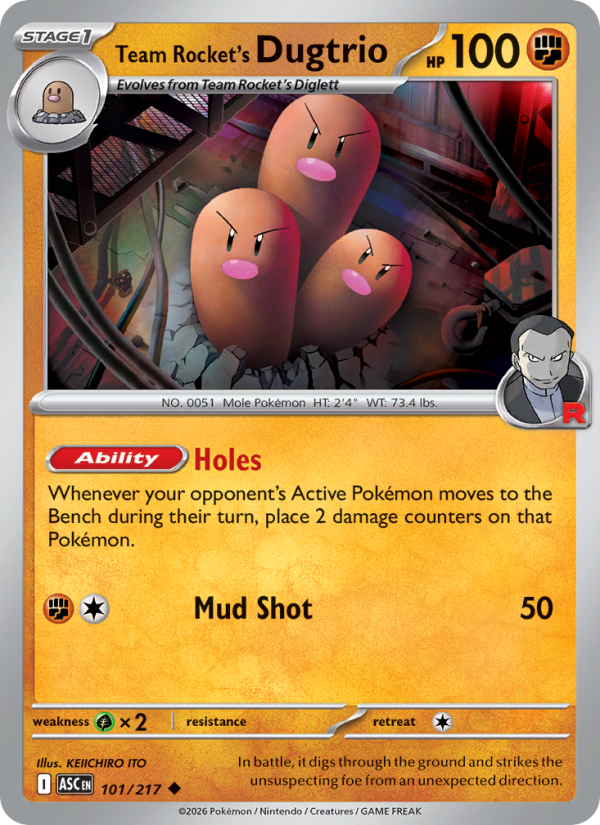 101 [ASC] Team Rocket's Dugtrio -