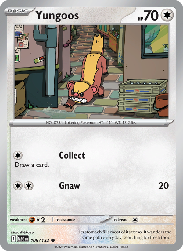 109 [MEG] Yungoos (Reverse Holo) - Common