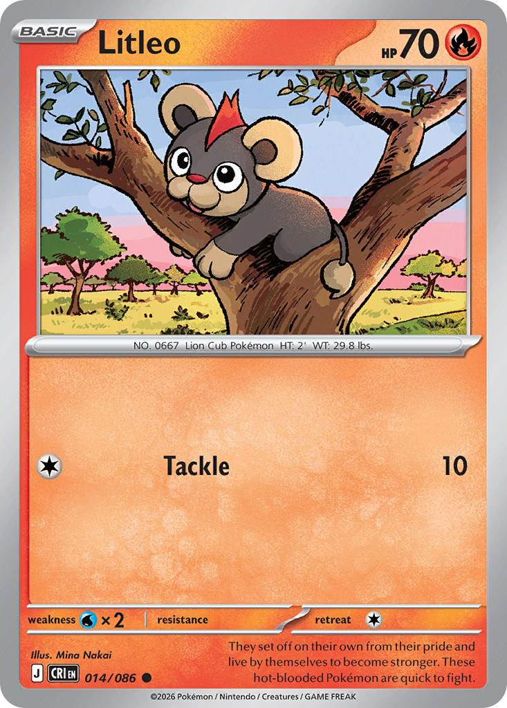 014 [CRI] Litleo (Reverse Holo) - Common