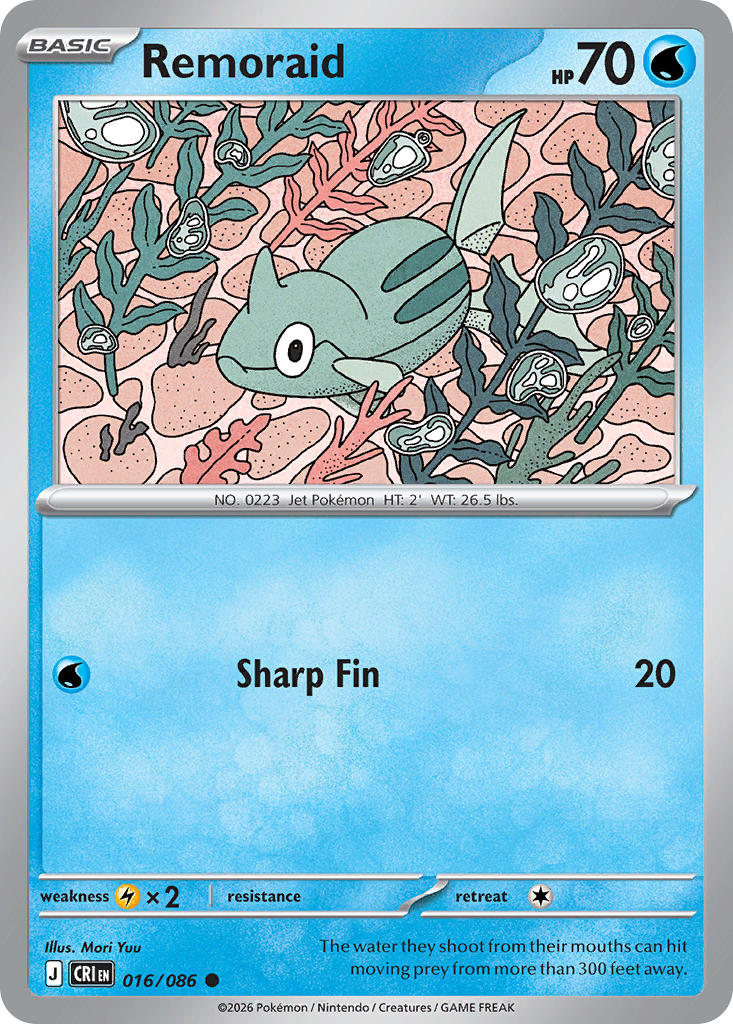 016 [CRI] Remoraid (Reverse Holo) - Common