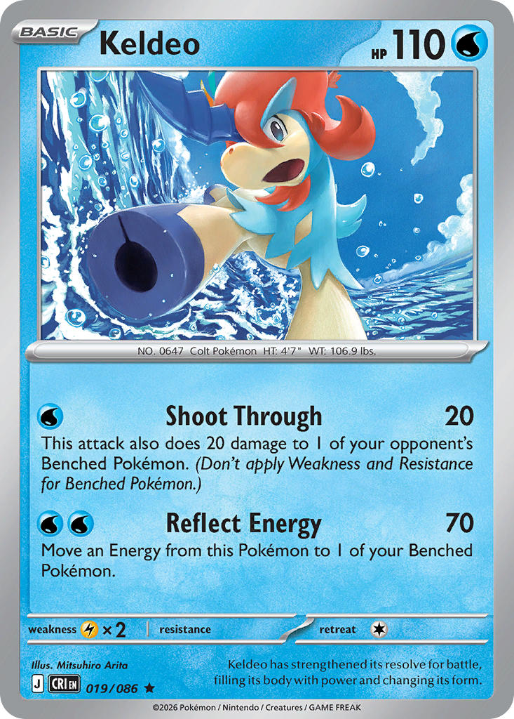 019 [CRI] Keldeo (Reverse Holo) - Rare
