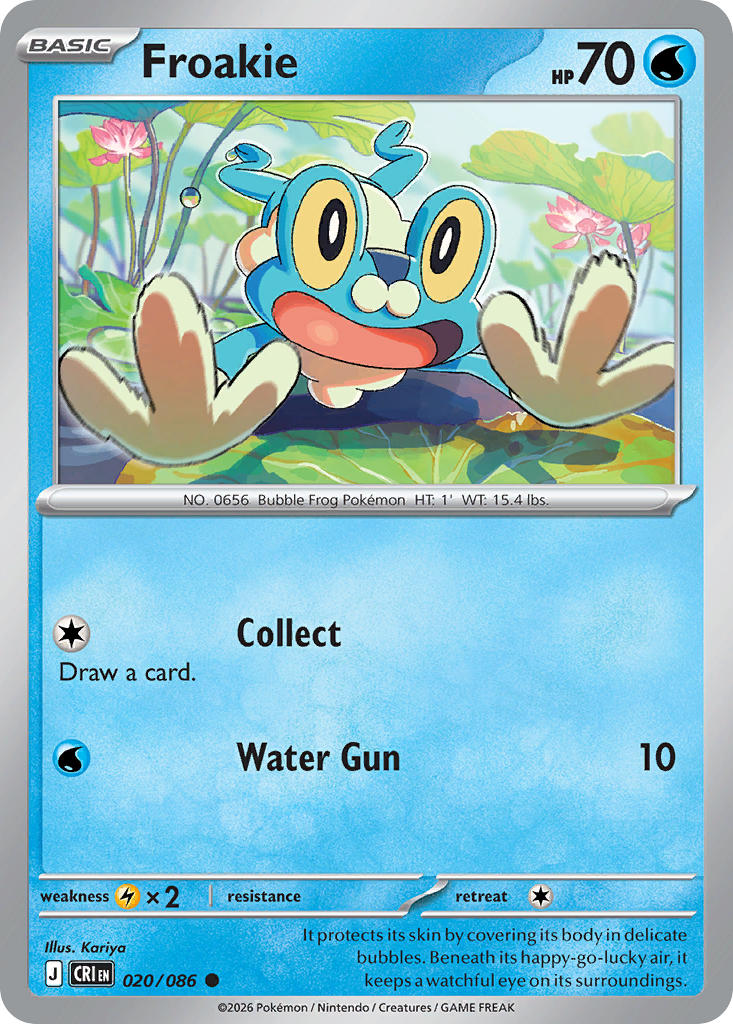 020 [CRI] Froakie (Reverse Holo) - Common