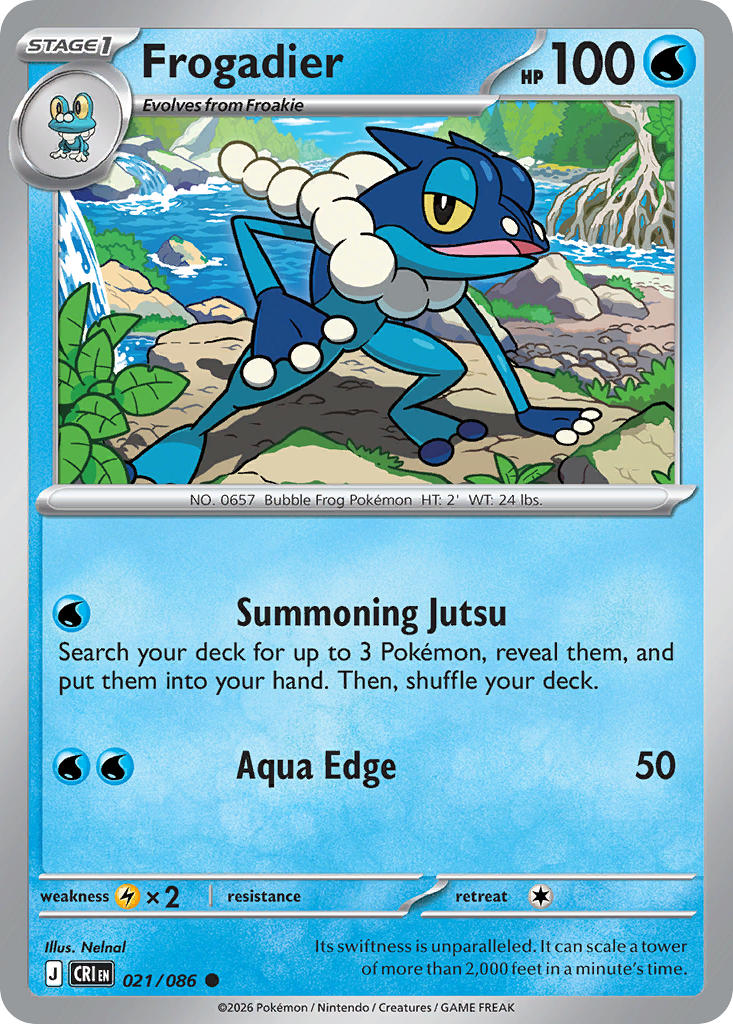 021 [CRI] Frogadier (Reverse Holo) - Common