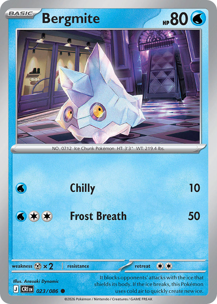 023 [CRI] Bergmite (Reverse Holo) - Common