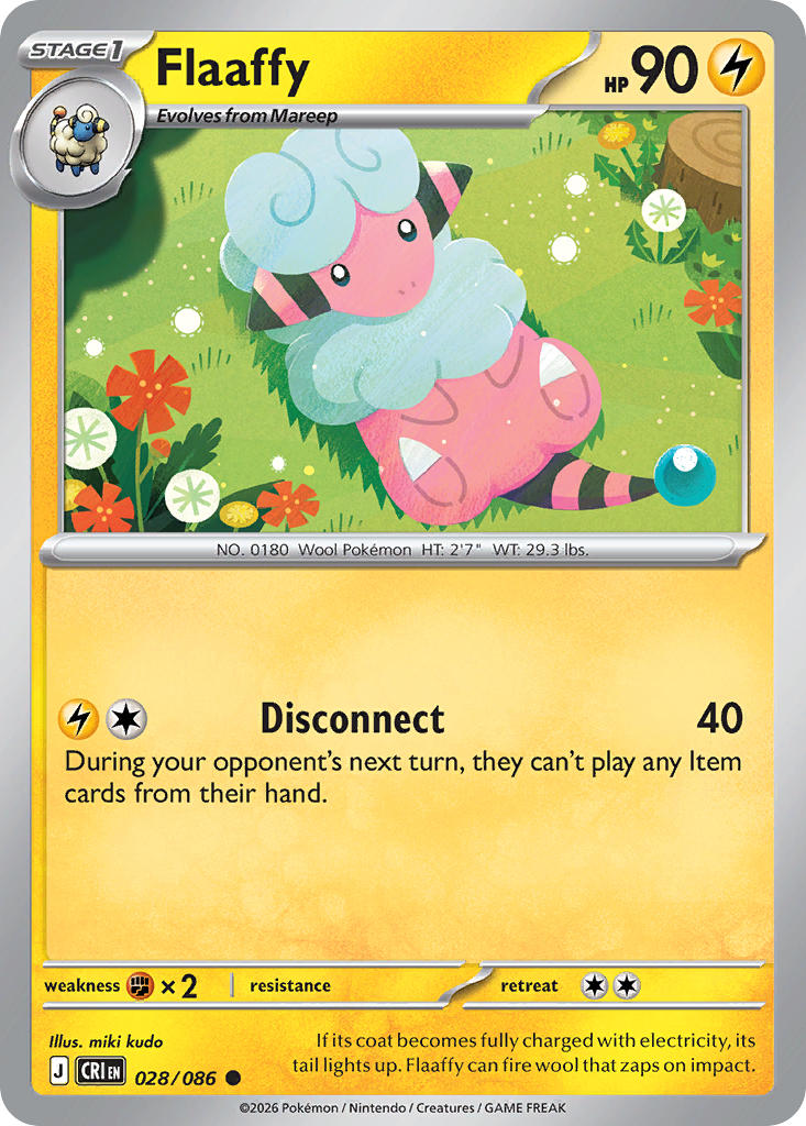 028 [CRI] Flaaffy (Reverse Holo) - Common