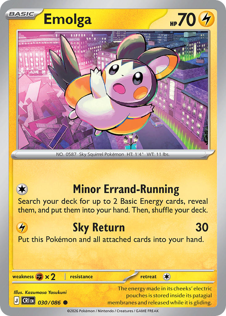 030 [CRI] Emolga (Reverse Holo) - Common