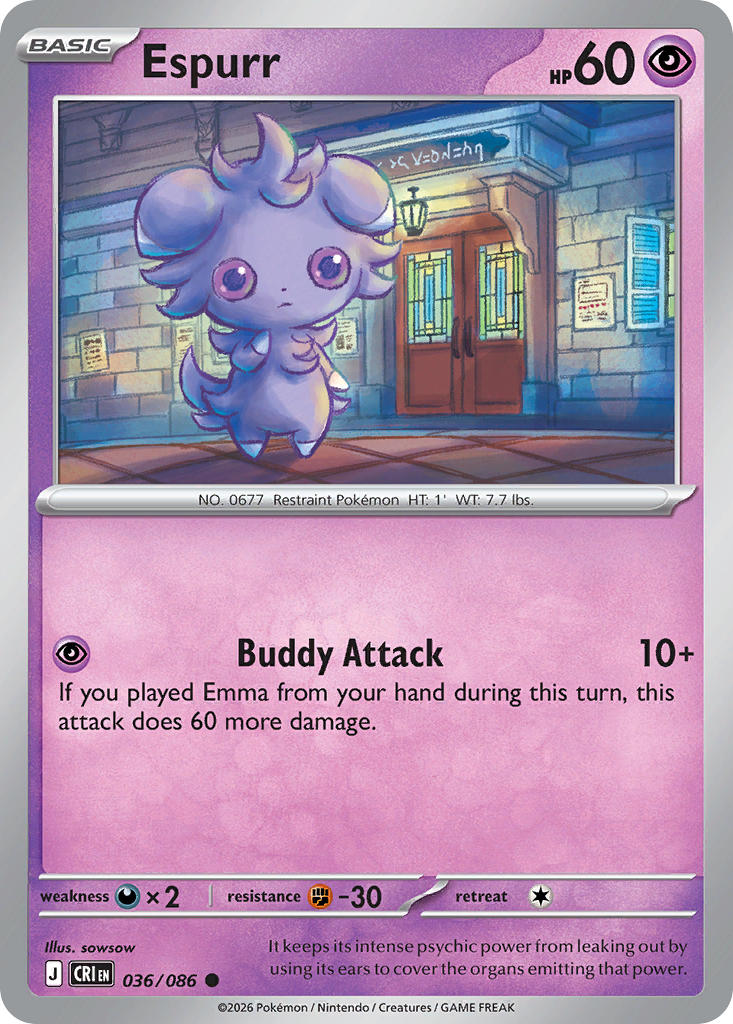 036 [CRI] Espurr (Reverse Holo) - Common