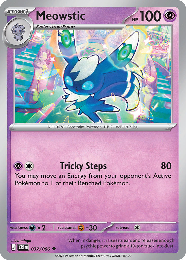 037 [CRI] Meowstic (Reverse Holo) - Uncommon