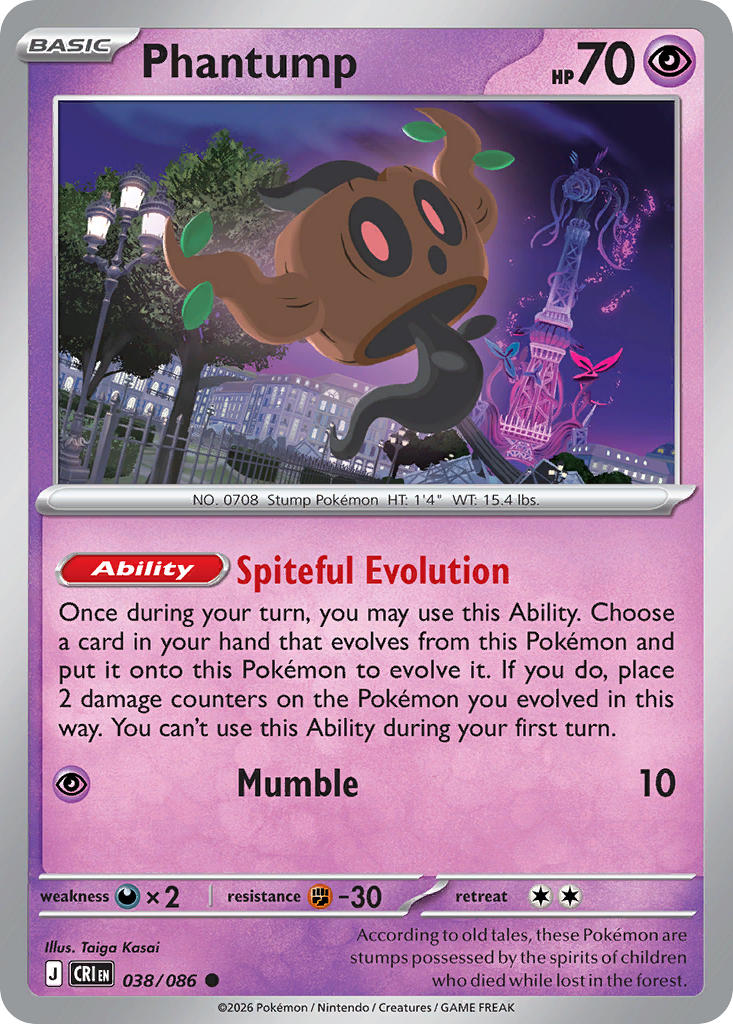 038 [CRI] Phantump (Reverse Holo) - Common