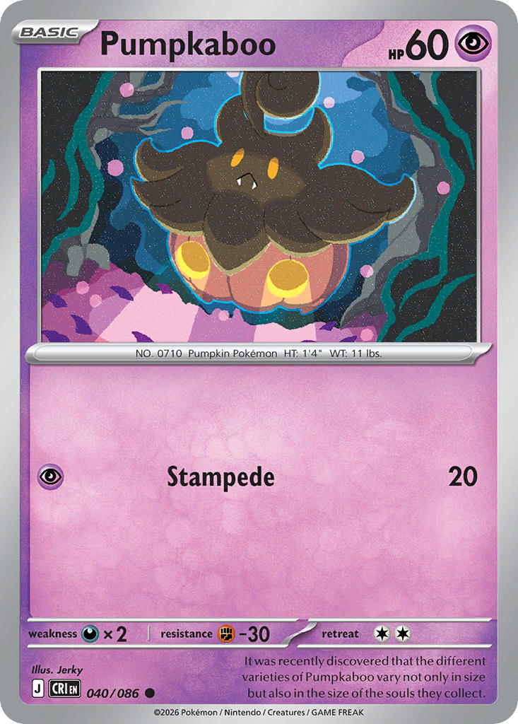 040 [CRI] Pumpkaboo (Reverse Holo) - Common