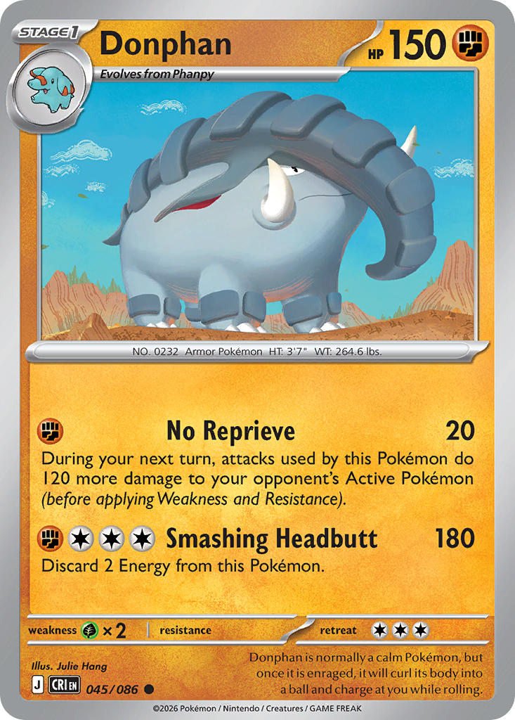 045 [CRI] Donphan (Reverse Holo) - Common