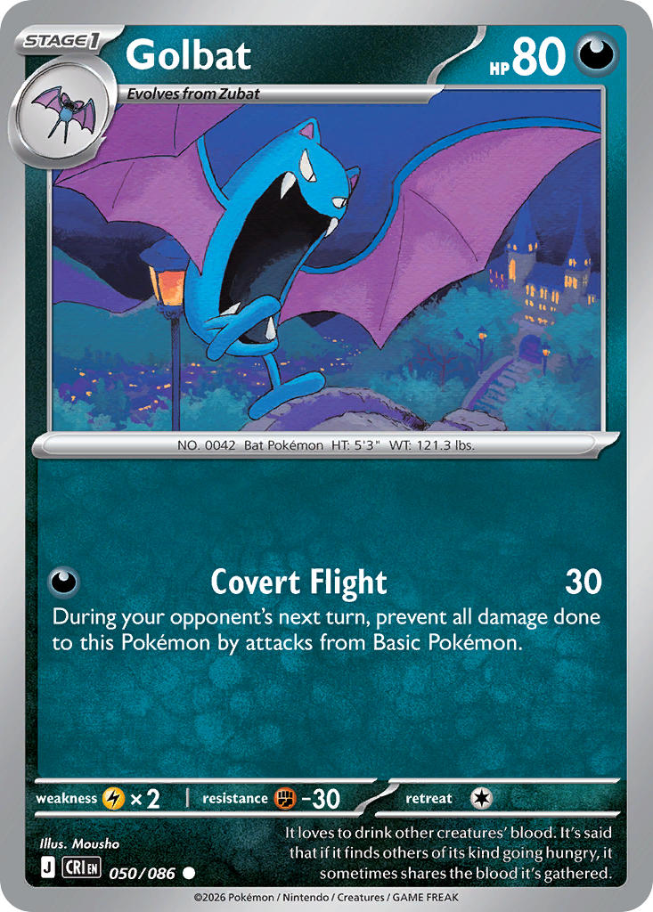 050 [CRI] Golbat (Reverse Holo) - Common