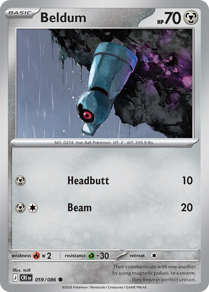 059 [CRI] Beldum (Reverse Holo) - Common
