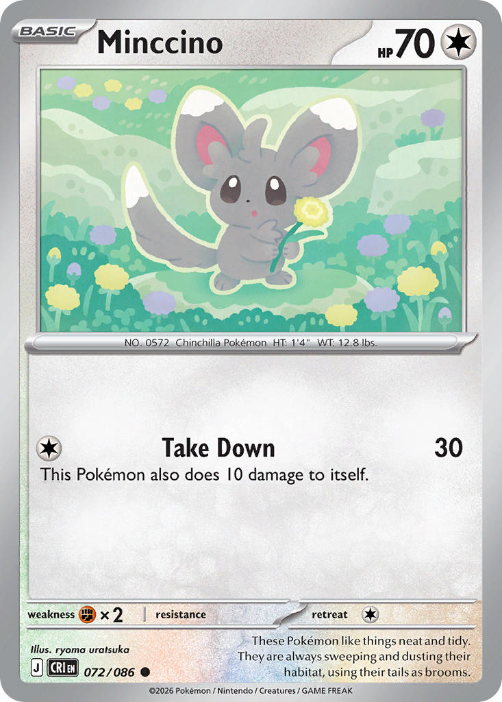 072 [CRI] Minccino (Reverse Holo) - Common