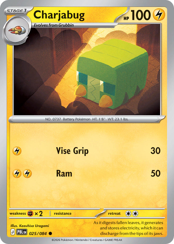 025 [PBL] Charjabug (Reverse Holo) - Common