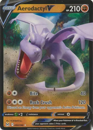 Aerodactyl V [LOr] - 092/196 - Ultra Rare/Holofoil