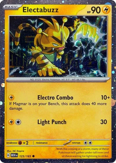 Electabuzz - 125/165 (Cosmos Holo) [MEW] - 125/165 - Promo/Holofoil