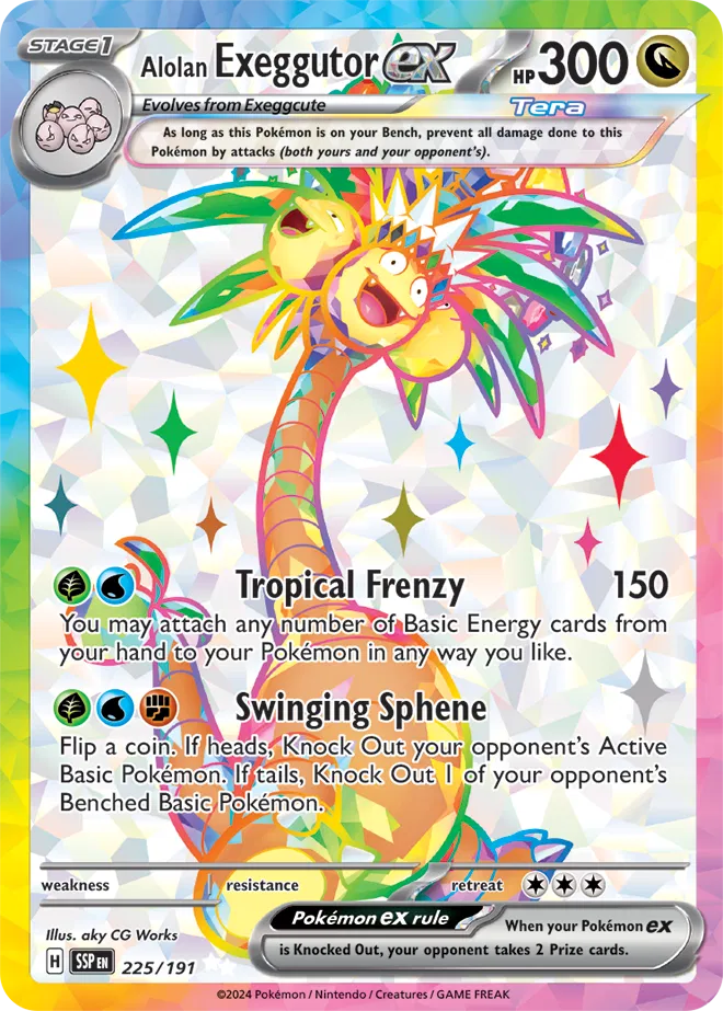 Alolan Exeggutor ex [SSP] - 225/191 - Ultra Rare/Holofoil