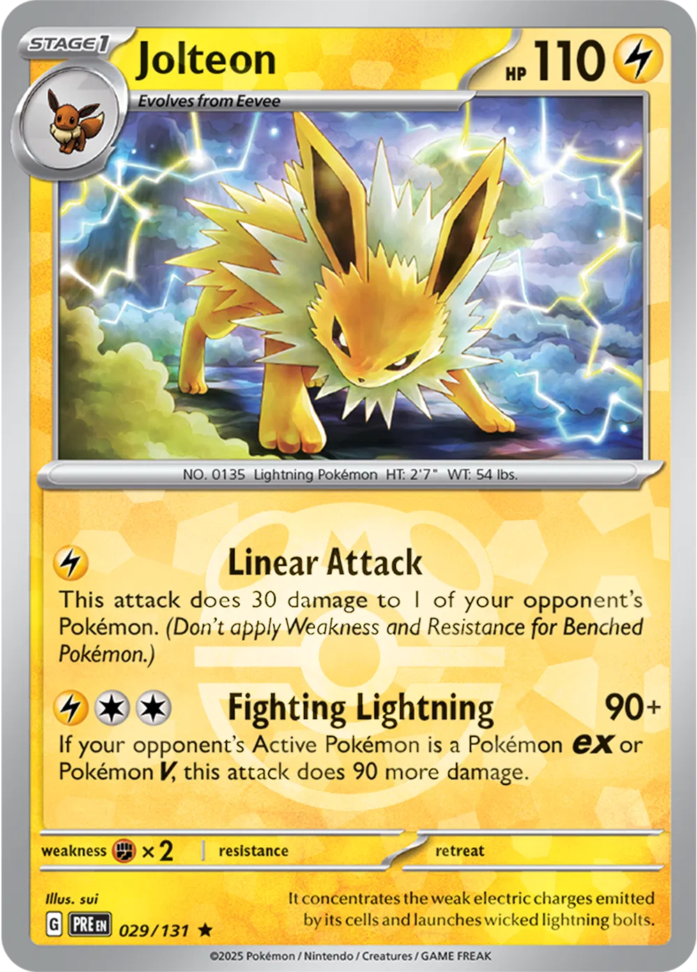 Jolteon (Master Ball Pattern) [PRE] - 029/131 - Rare/Holofoil