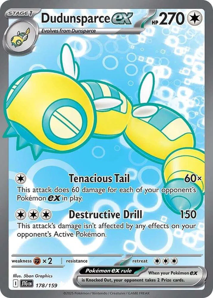 Dudunsparce ex [JTG] - 178/159 - Ultra Rare/Holofoil
