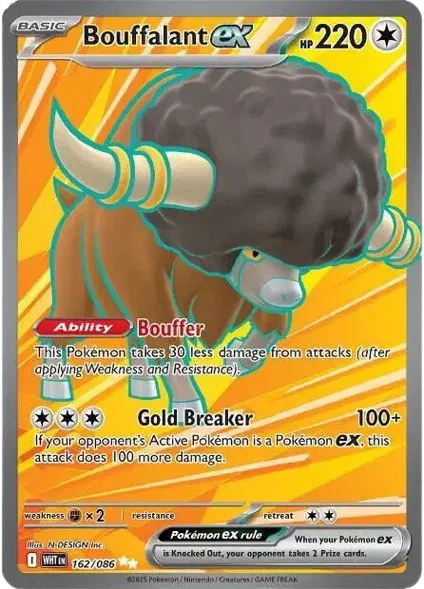 Bouffalant ex [WHT] - 162/086 - Ultra Rare/Holofoil