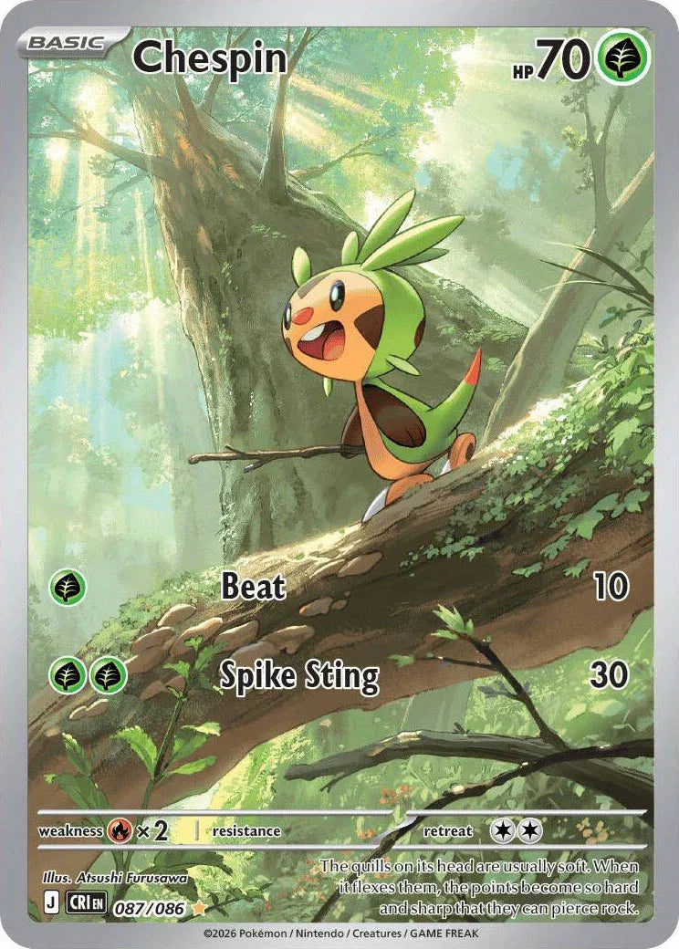 Chespin [CRI] - 087/086 - Illustration Rare/Holofoil